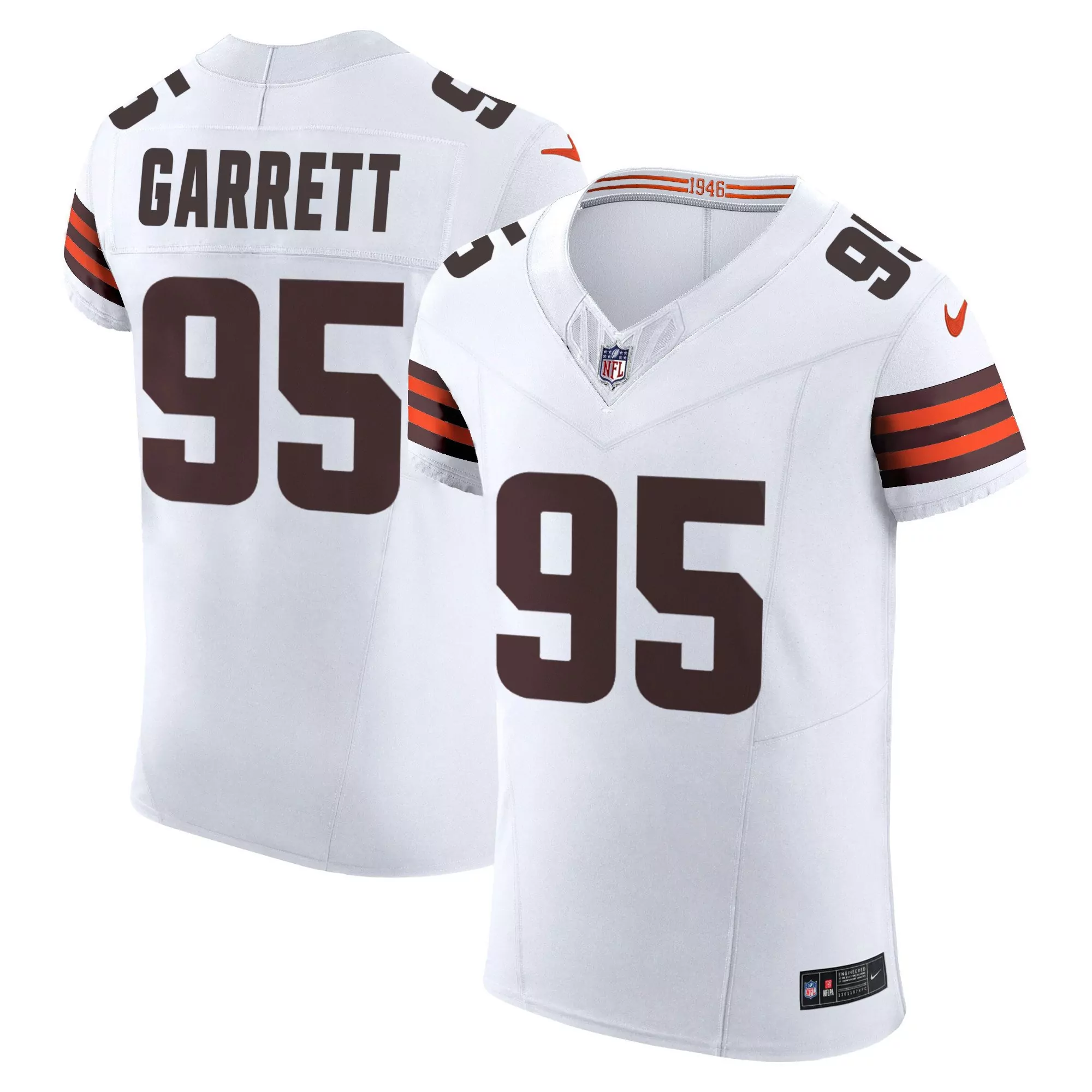 myles garrett white mens cleveland browns vapor elite jersey all stitched