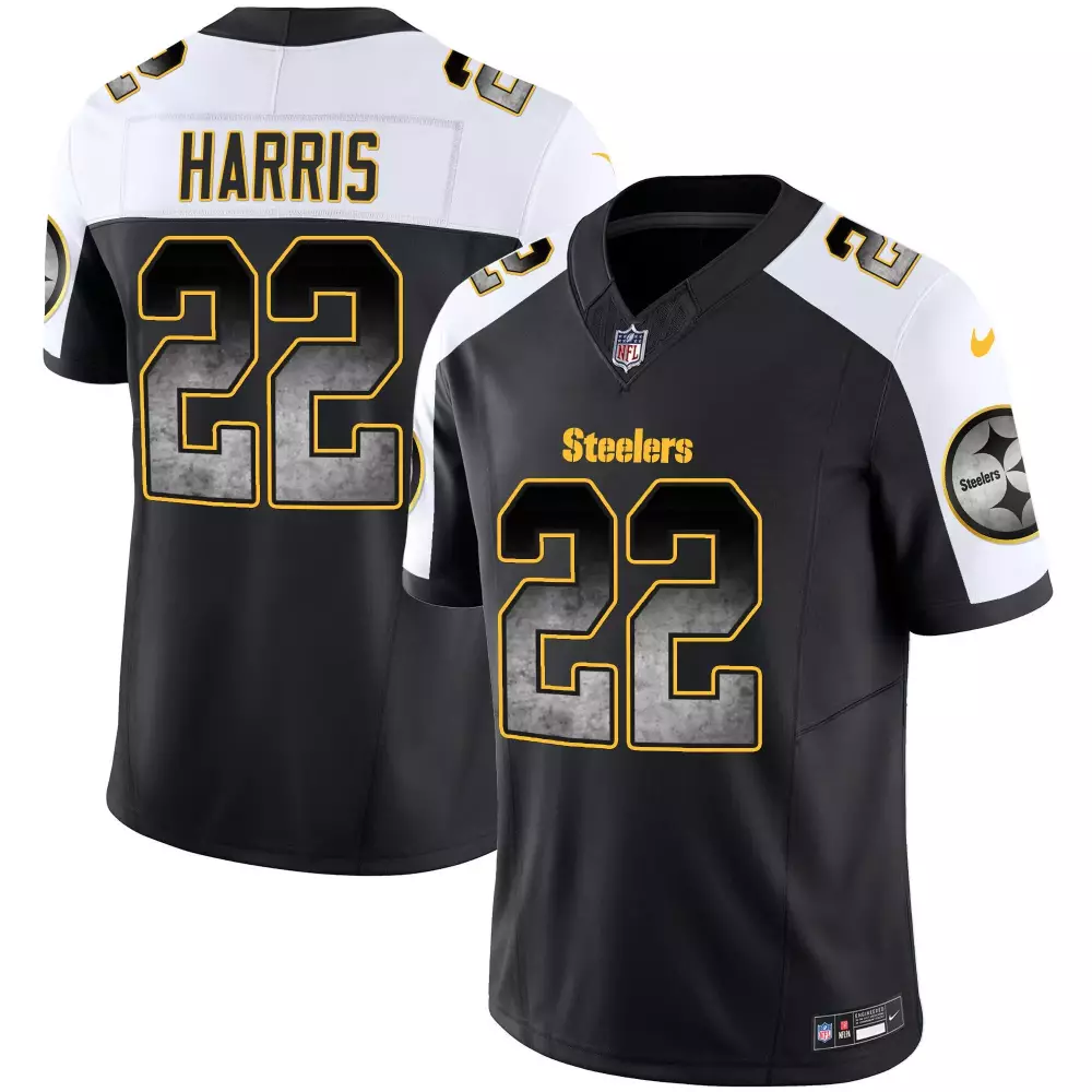 Najee Harris Pittsburgh Steelers Men's Alternate Arch Smoke Vapor Jersey | Stitched | For Men