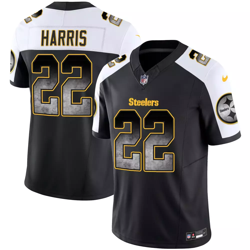 Najee Harris Pittsburgh Steelers Men's Alternate Arch Smoke Vapor Jersey | Stitched | For Men