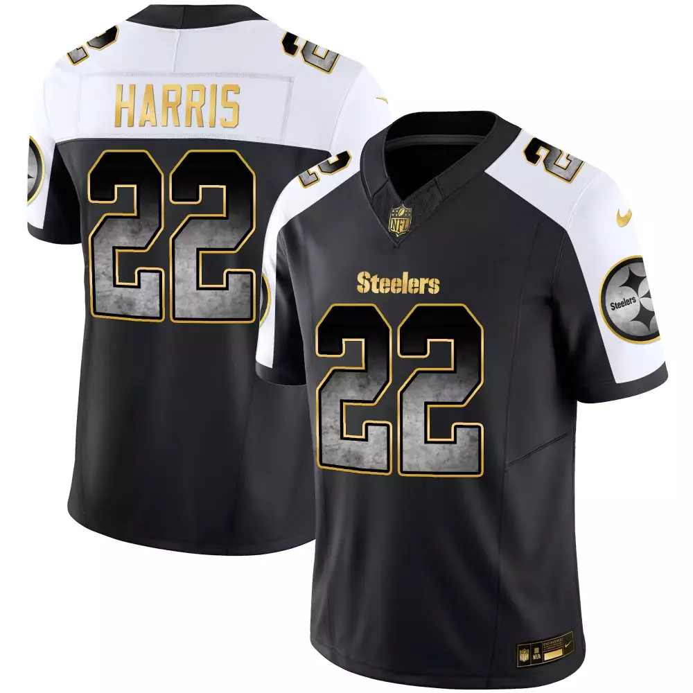 Najee Harris Pittsburgh Steelers Men's Alternate Arch Smoke Vapor Jersey | Stitched | For Men