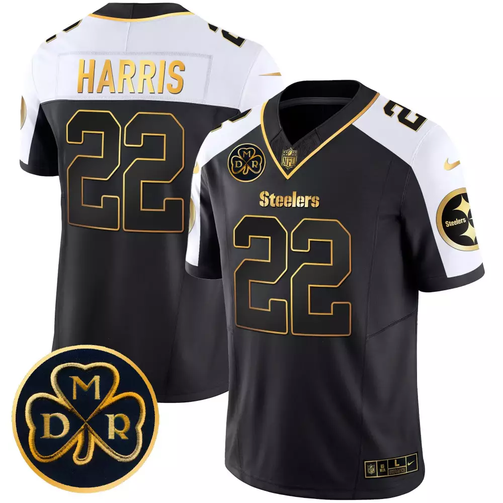 Najee Harris Pittsburgh Steelers Men's Alternate Arch Smoke Vapor Jersey | Stitched | For Men