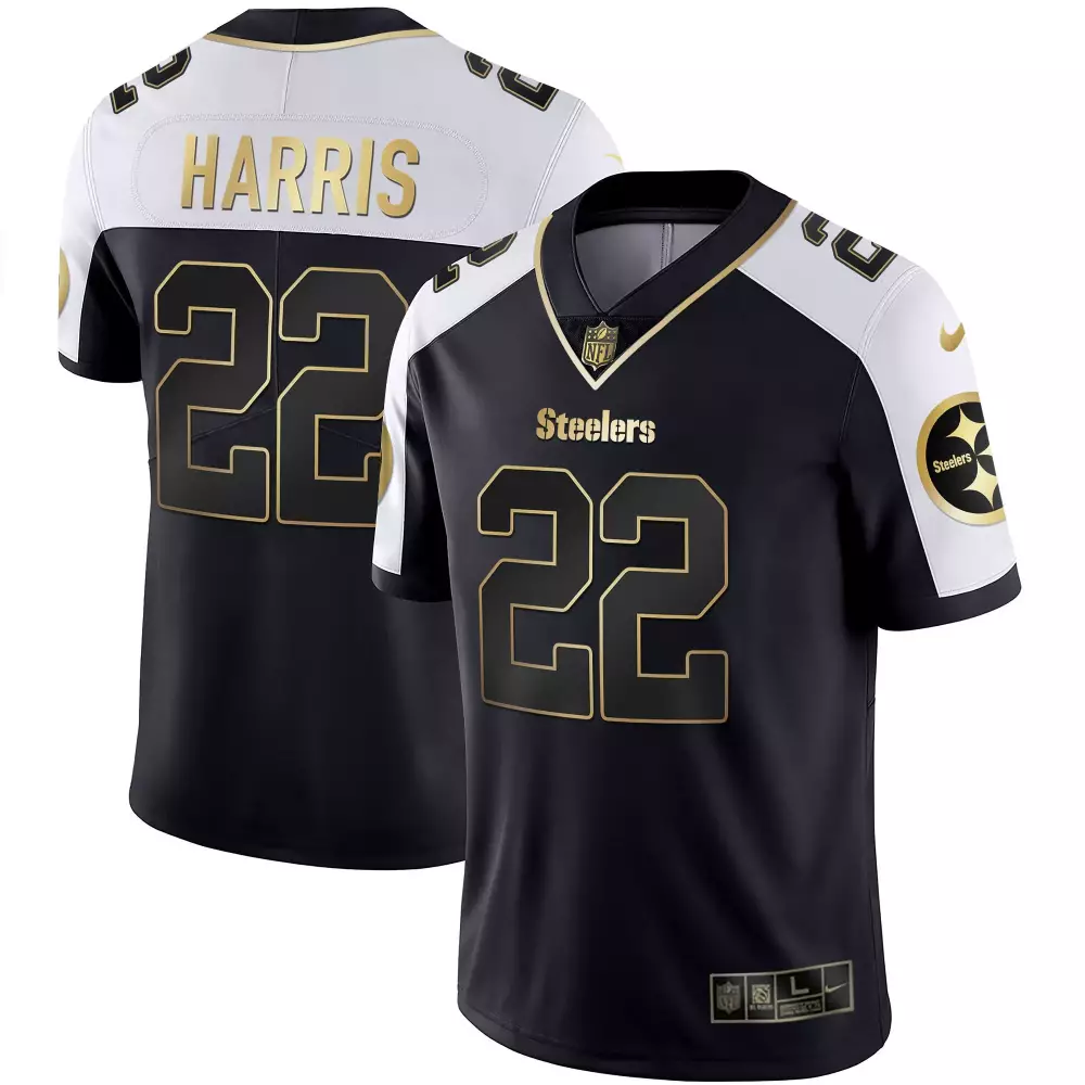 Najee Harris Pittsburgh Steelers Men's Alternate Gold Split Jersey | Stitched | For Men