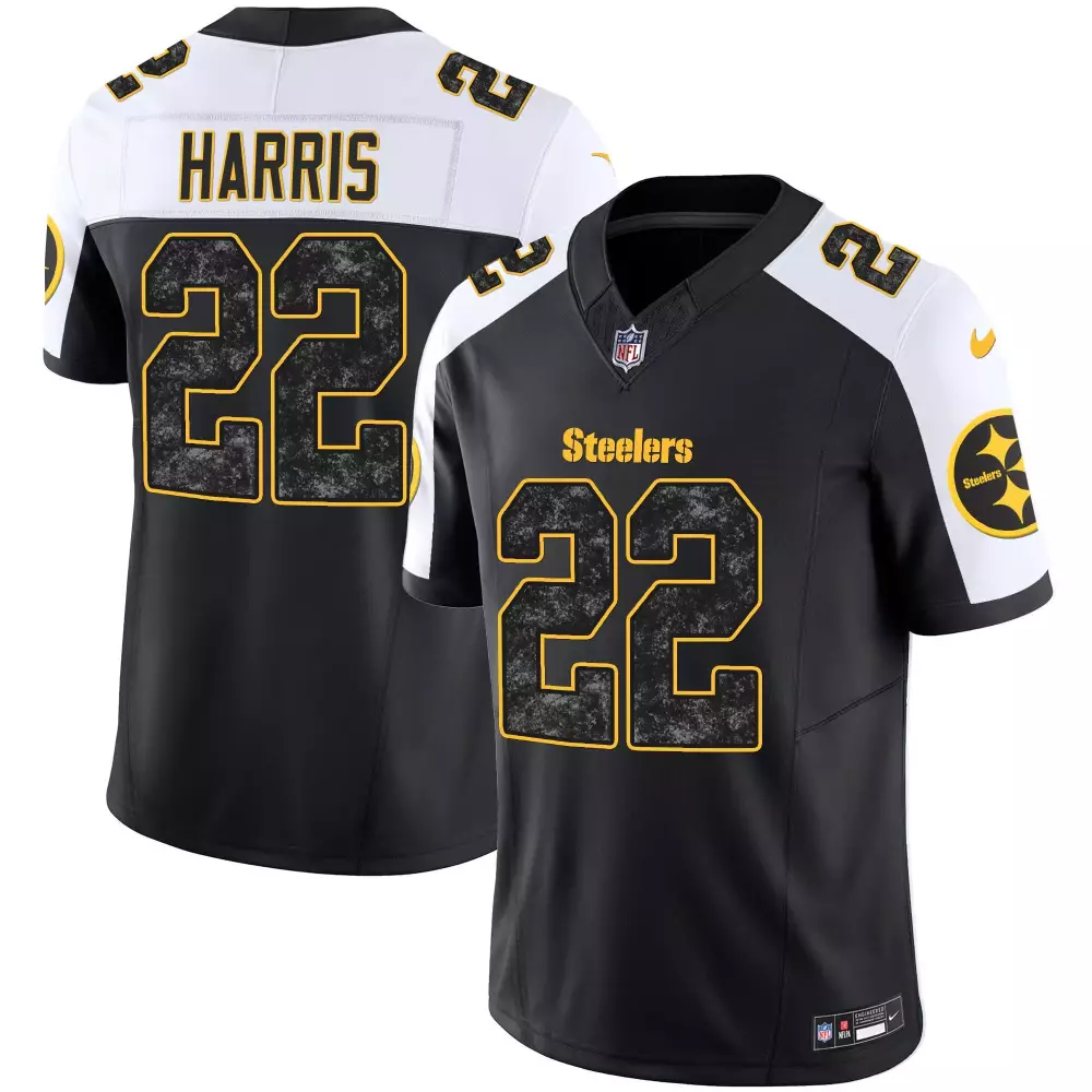 Najee Harris Pittsburgh Steelers Men's Black Limited Gold Vapor Jersey | Stitched | For Men