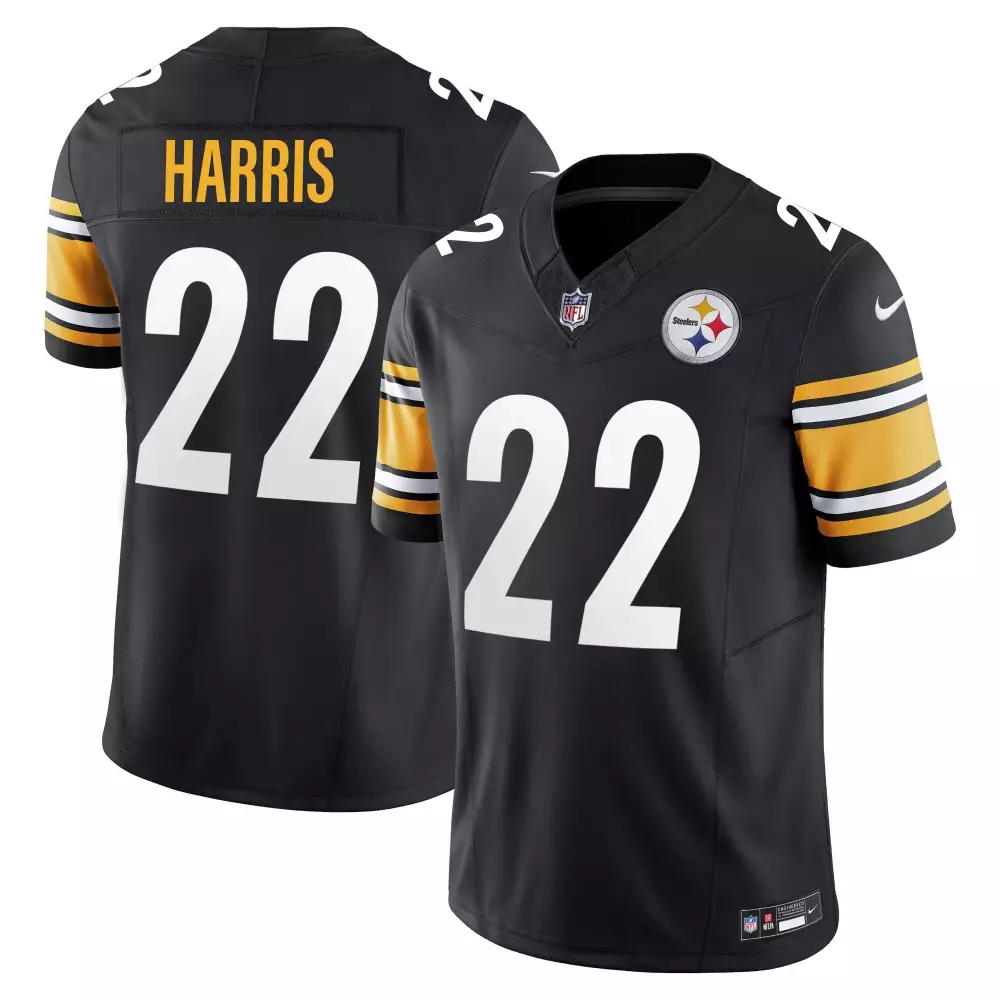 Najee Harris Steelers Black Men's Vapor Limited Jersey V2 | Stitched for Game Day | For Men, Women & Youth
