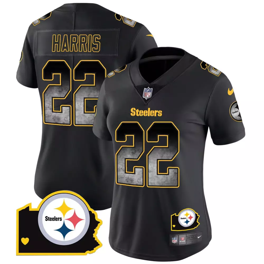 Najee Harris Steelers Black Men's Vapor Limited Jersey V2 | Stitched for Game Day | For Men, Women & Youth