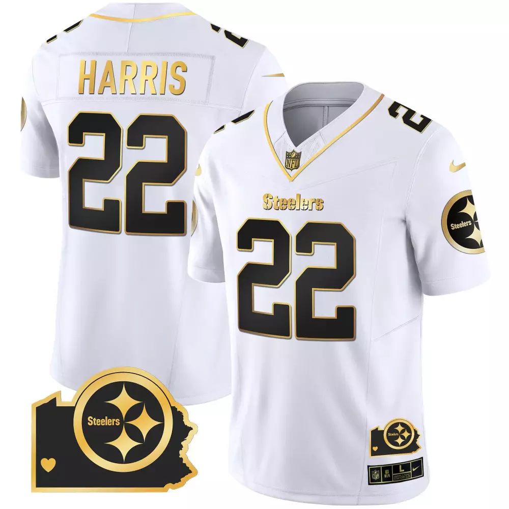 Najee Harris Pittsburgh Steelers 2022 NFL Draft Jersey | Black Stitched Limited Edition | For Men, Women & Youth