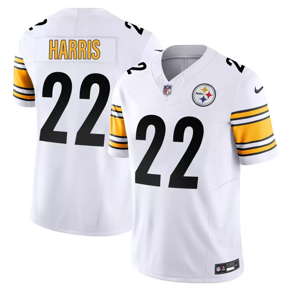 Najee Harris Men's Pittsburgh Steelers Vapor Limited Jersey | White Stitched | For Men, Women & Youth