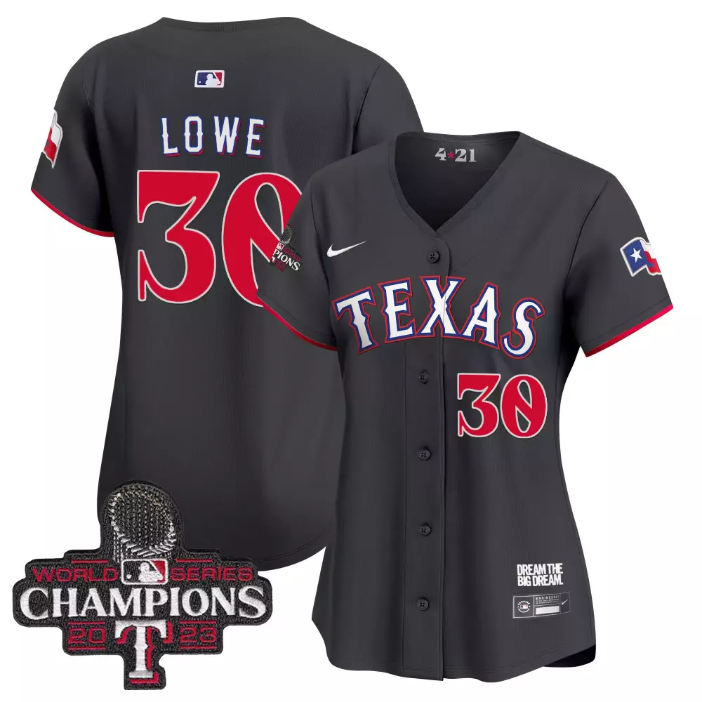 nathaniel lowe black womens texas rangers 2023 world series champions city connect vapor premier limited jersey all stit
