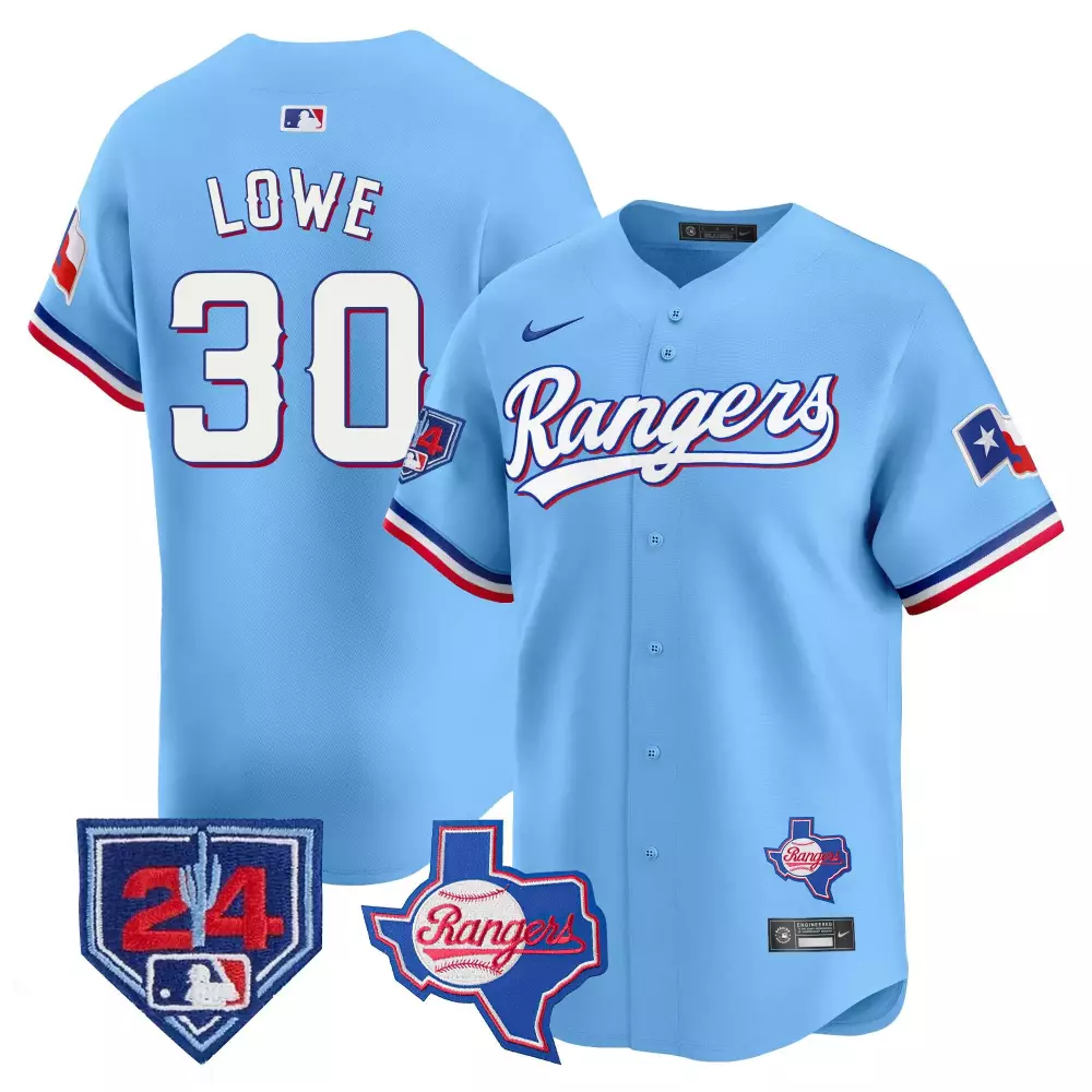 nathaniel lowe blue mens texas rangers 2024 spring training patch vapor premier limited jersey all stitched