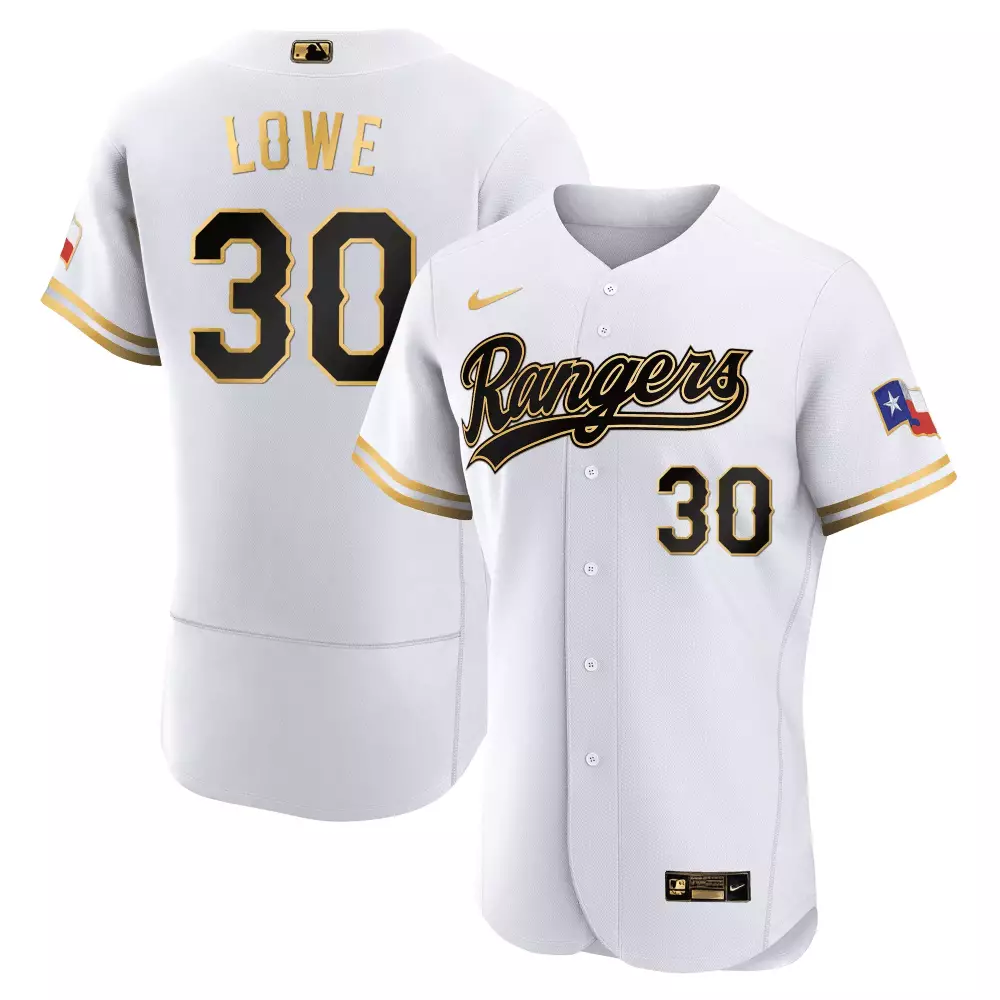 nathaniel lowe flex white mens texas rangers 2023 gold jersey all stitched