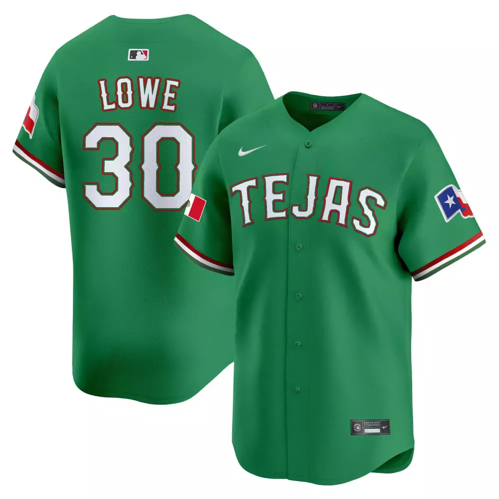 nathaniel lowe green mens texas rangers mexico texas patch vapor premier limited jersey all stitched