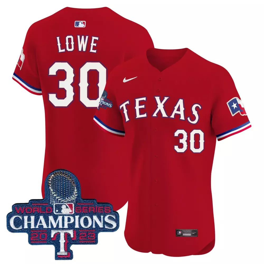 nathaniel lowe red mens texas rangers world series champions vapor premier elite jersey all stitched