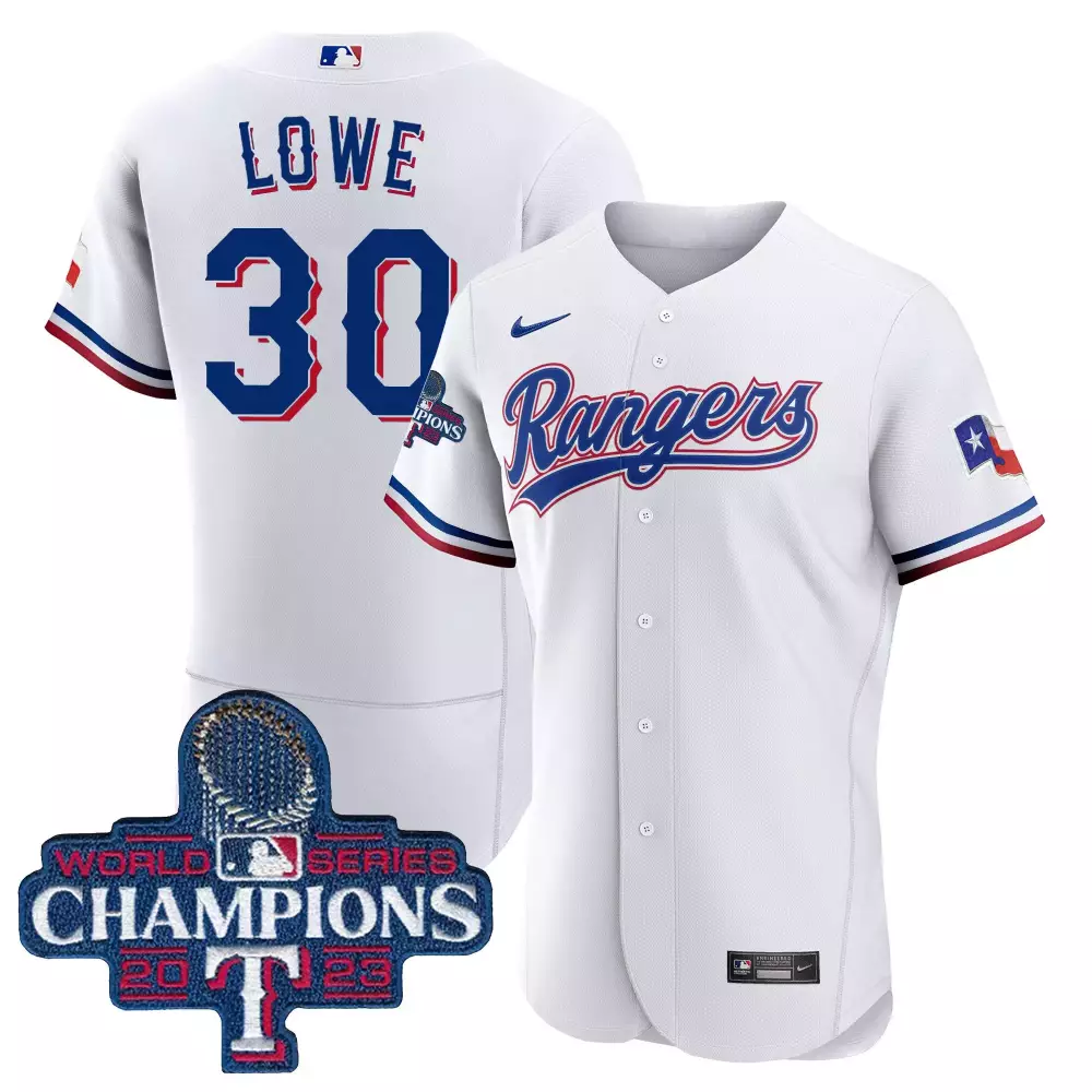 nathaniel lowe white mens texas rangers 2023 world series champions flex base jersey all stitched