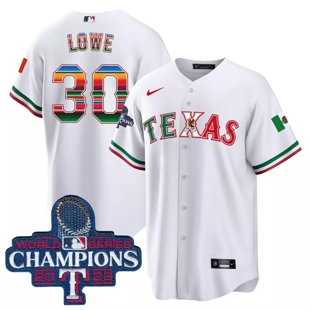 nathaniel lowe white mens texas rangers mexico 2023 world series champions baseball jersey v2 all stitched