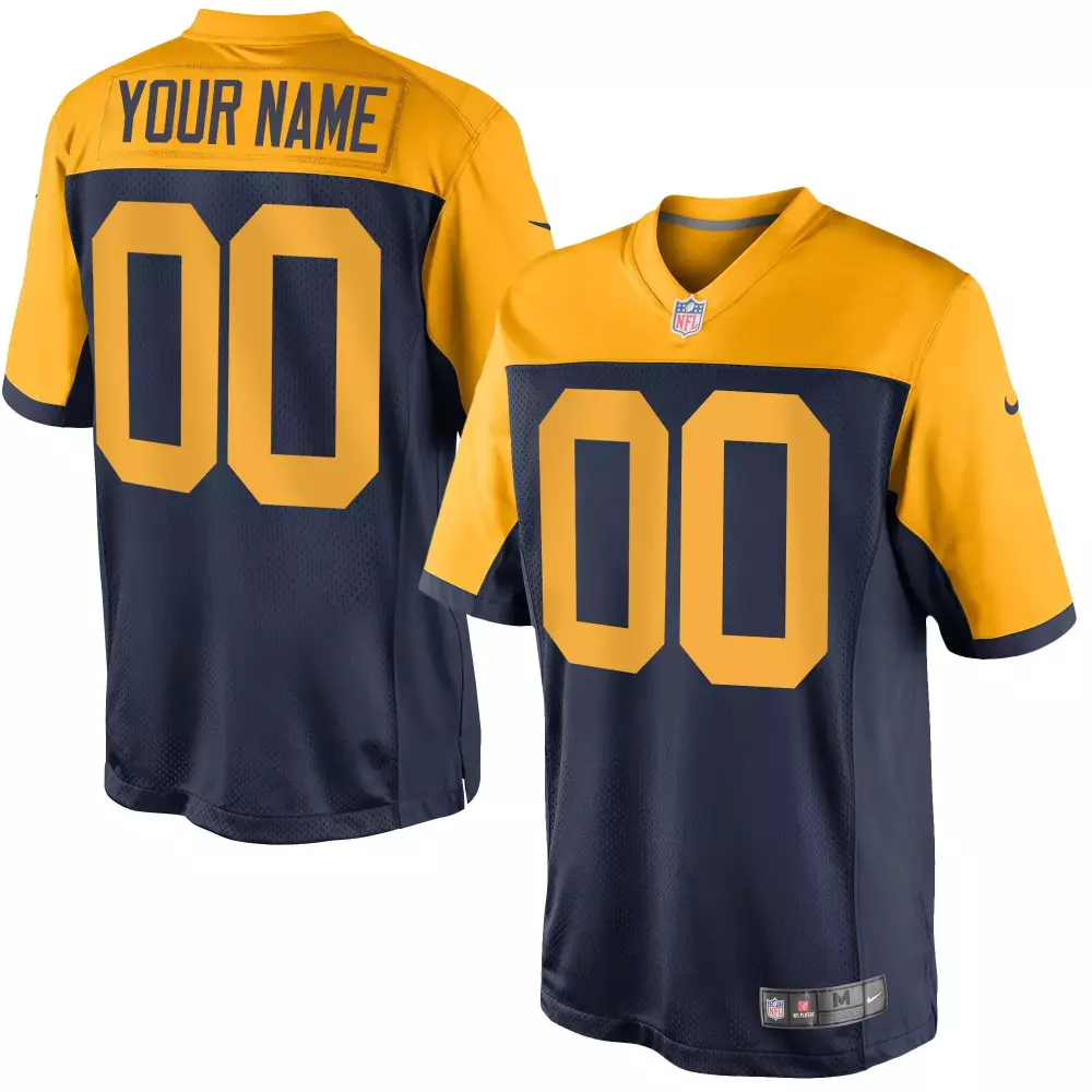 Navy Alternate Green Bay Packers Throwback Custom Jersey | All Stitched Fan Gear for Men, Women & Youth