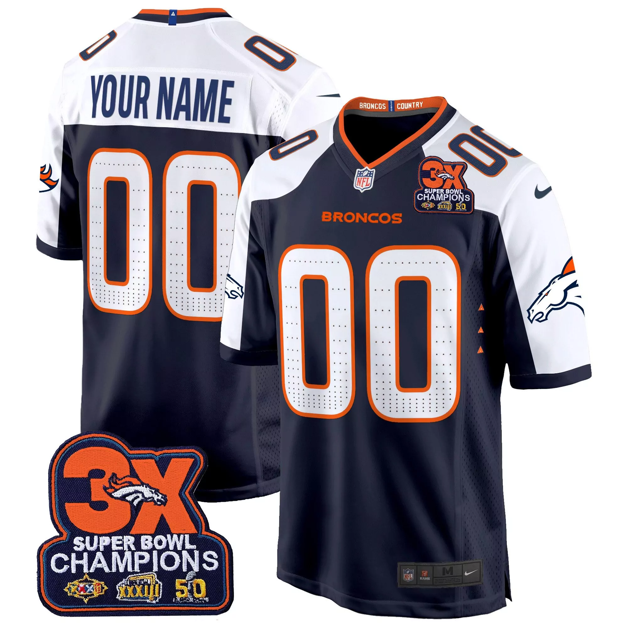 navy alternate women denver broncos throwback vapor limited custom jersey v2 all stitched