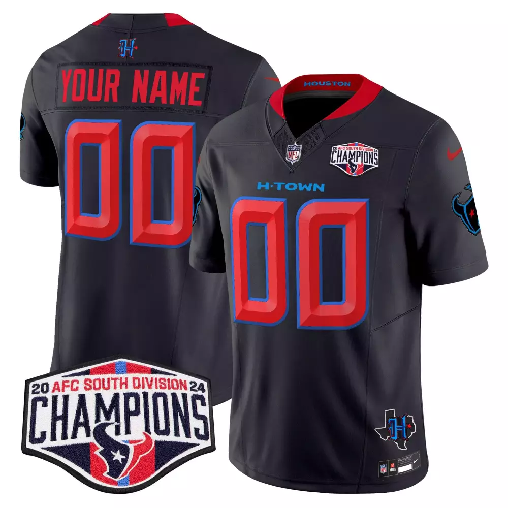 navy limited women houston texans 2024 vapor limited custom jersey v2 all stitched