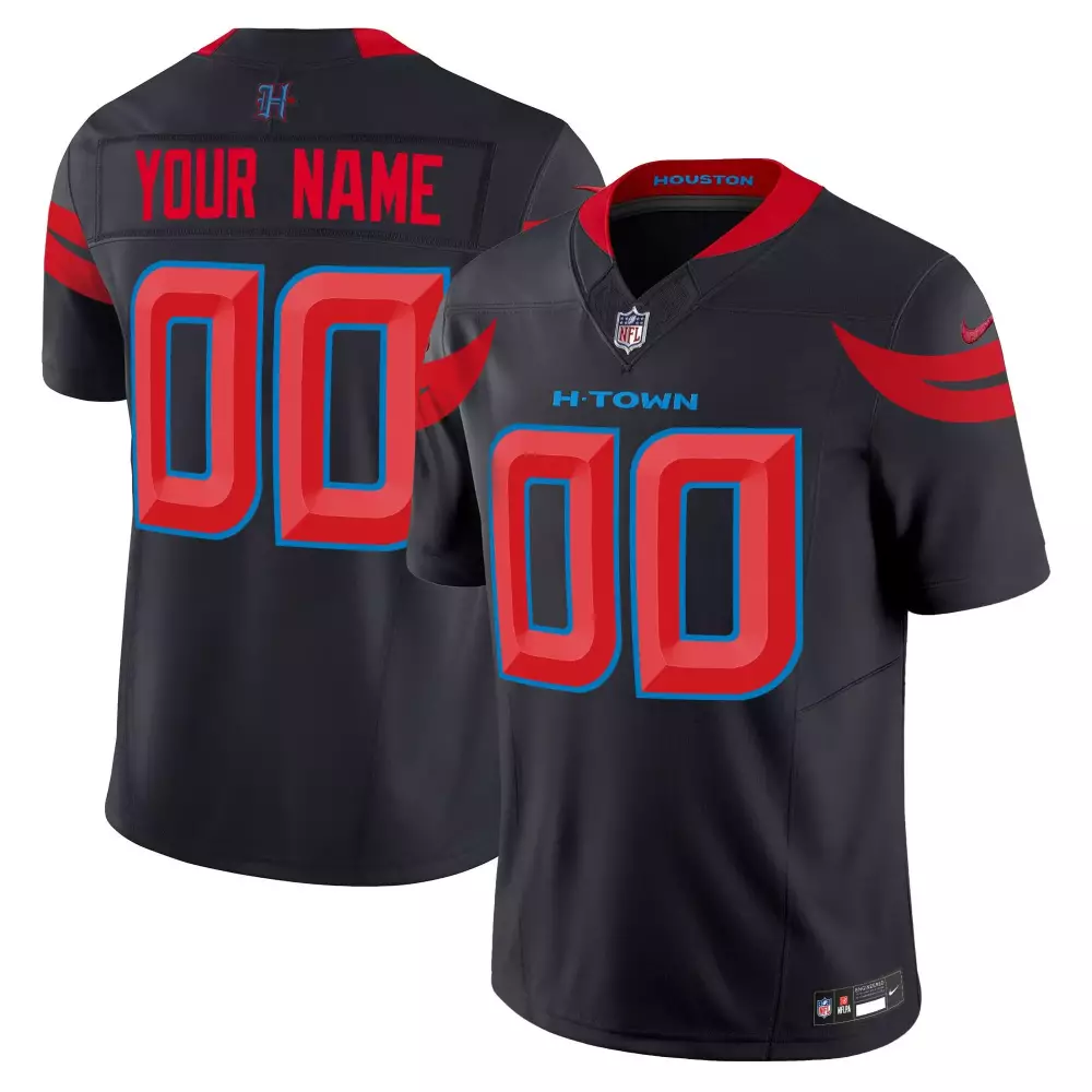 navy limited youth houston texans 2024 special vapor limited custom jersey all stitched