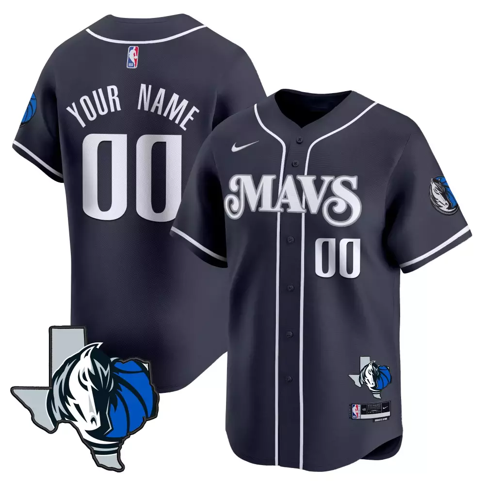 navy men dallas mavericks custom jersey collection all stitched