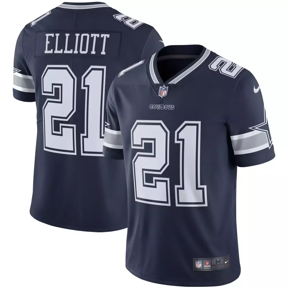 Ezekiel Elliott Dallas Cowboys Navy Game Team Jersey | Stylish Fan Gear for Men, Women & Youth | Perfect for Game Day