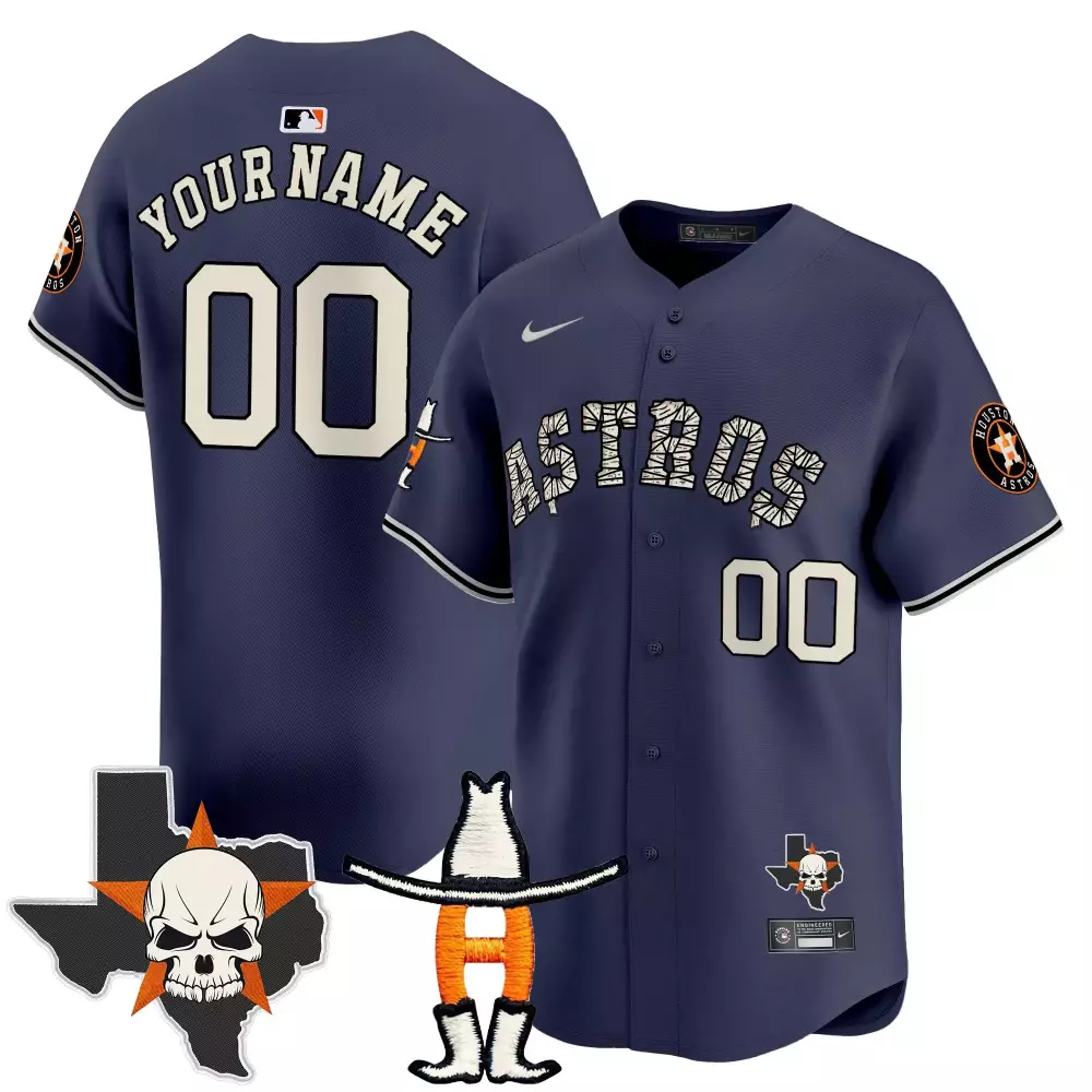 navy men houston astros halloween vapor premier limited custom jersey all stitched