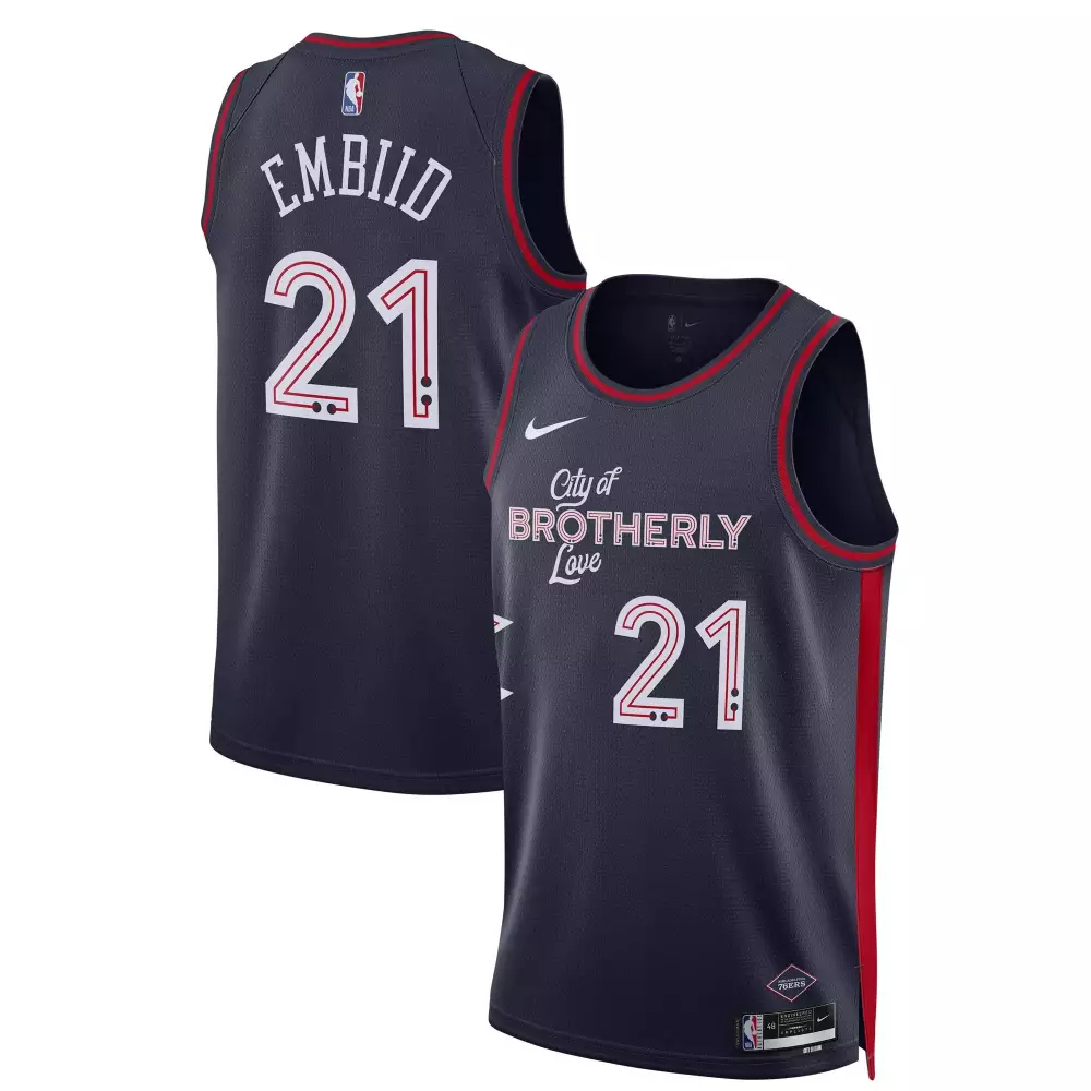 navy men joel embiid philadelphia 76ers 202324 city edition jersey all stitched
