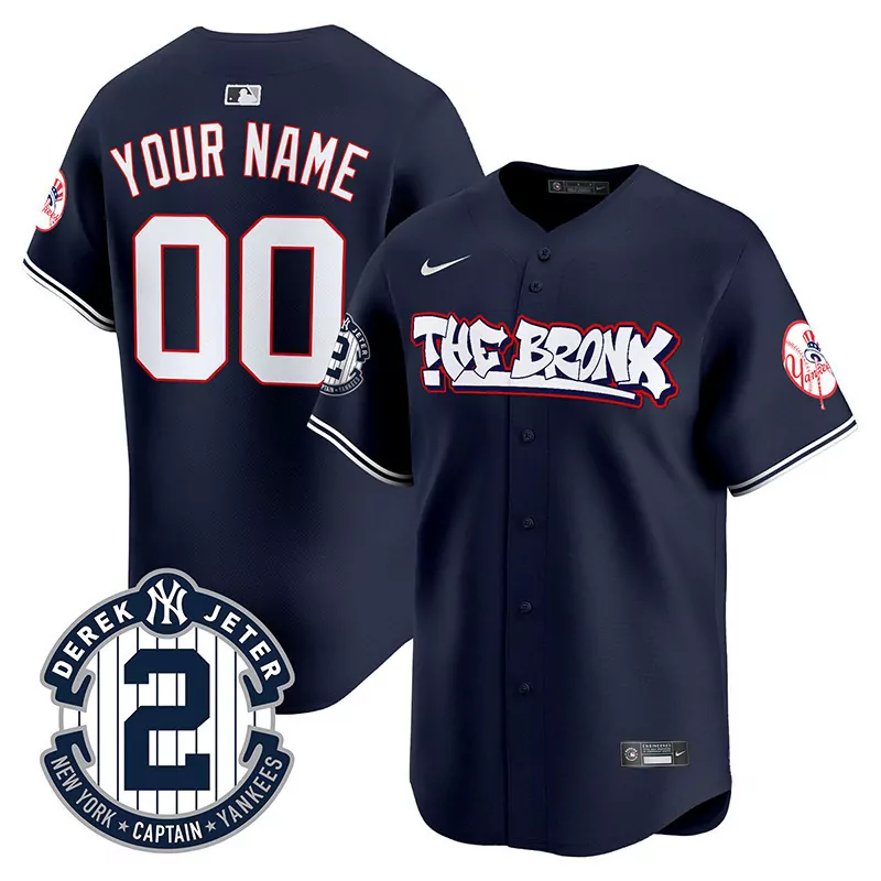 navy men new york yankees the bronx graffiti vapor premier limited custom jersey v2 all stitched