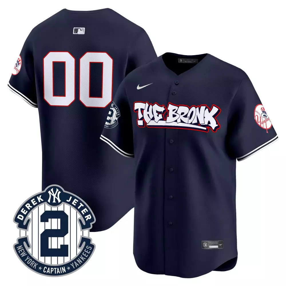 navy men new york yankees the bronx graffiti vapor premier limited custom jersey v2 all stitched