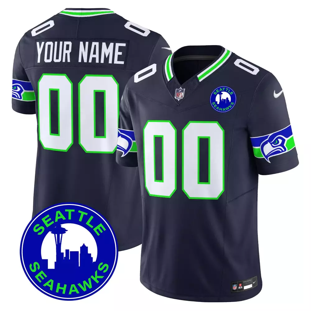 Seattle Seahawks 2024 City Patch Vapor Jersey | Navy Stitched Limited Edition | Custom Fan Gear for Men, Women & Youth