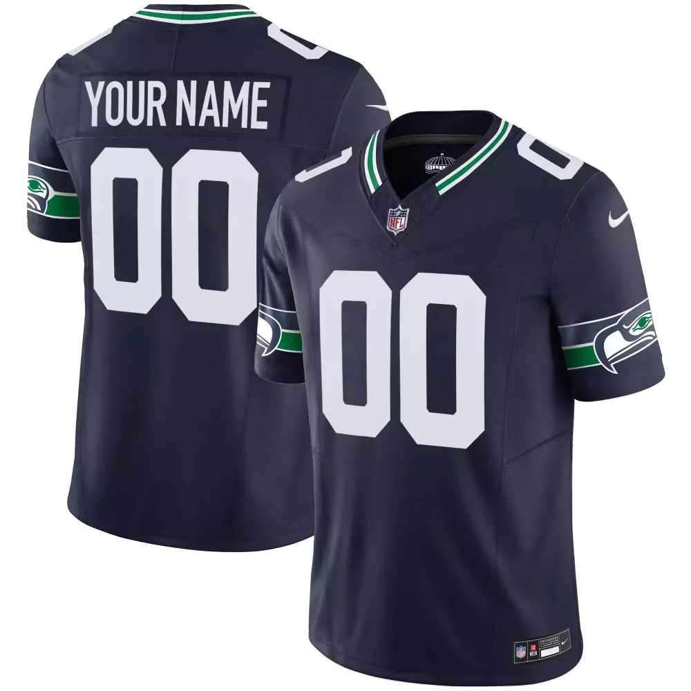 navy men seattle seahawks 2024 seattle est 1976 patch vapor limited custom jersey all stitched