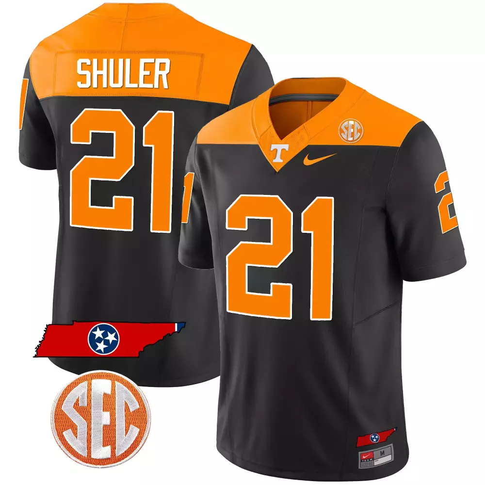 navy shuler anthracite mens tennessee volunteers 2023 alternate vapor limited jersey v3 all stitched