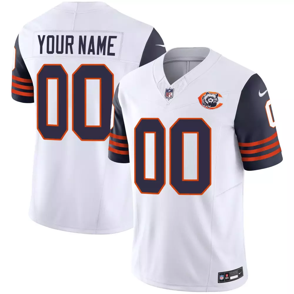 navy sleeves youth chicago bears dick butkus patch gsh vapor custom jersey all stitched