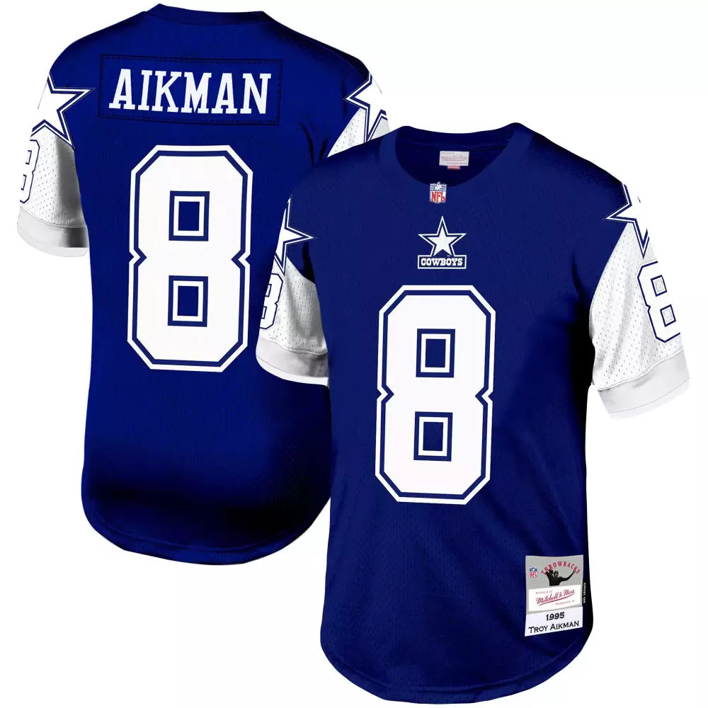 Troy Aikman Dallas Cowboys Navy & White Jersey | Stitched Fan Gear for Men, Women & Youth