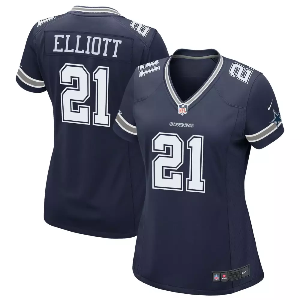 Ezekiel Elliott Dallas Cowboys Navy Game Team Jersey | Stylish Fan Gear for Men, Women & Youth | Perfect for Game Day