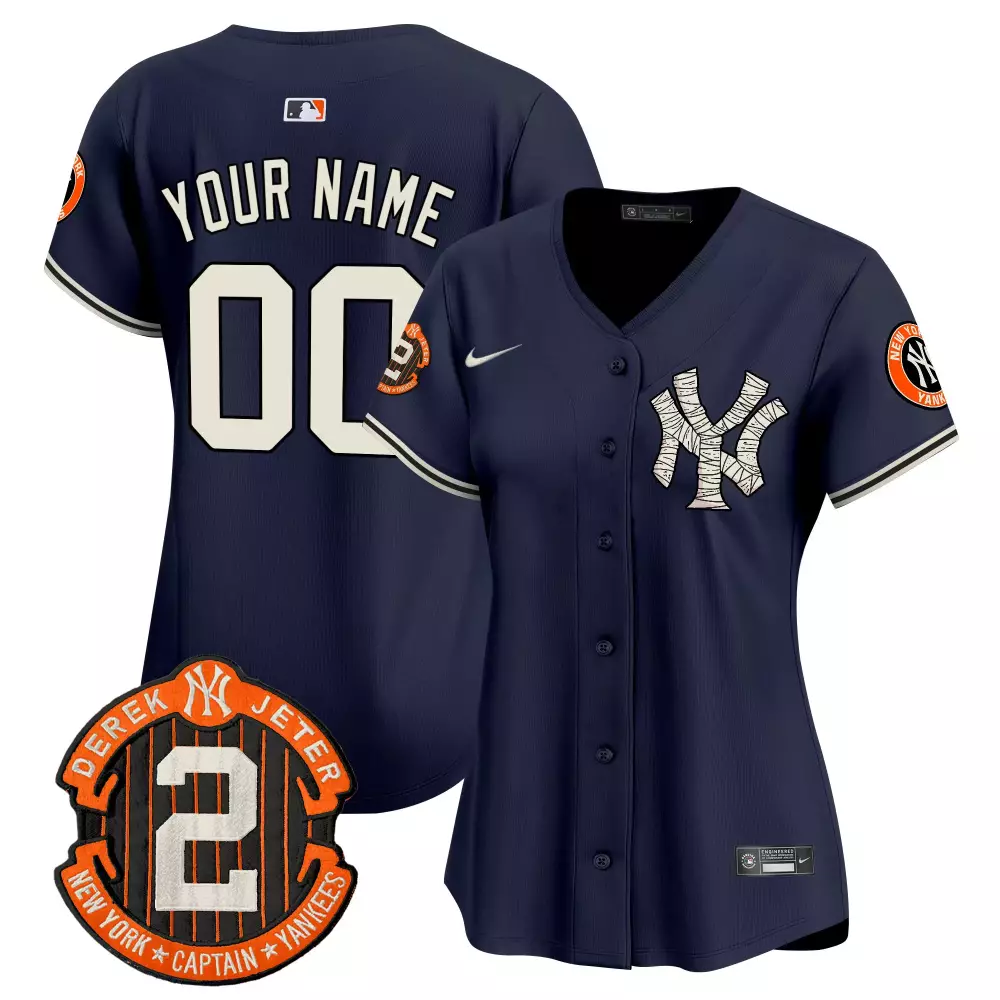 navy women new york yankees halloween vapor premier limited custom jersey all stitched