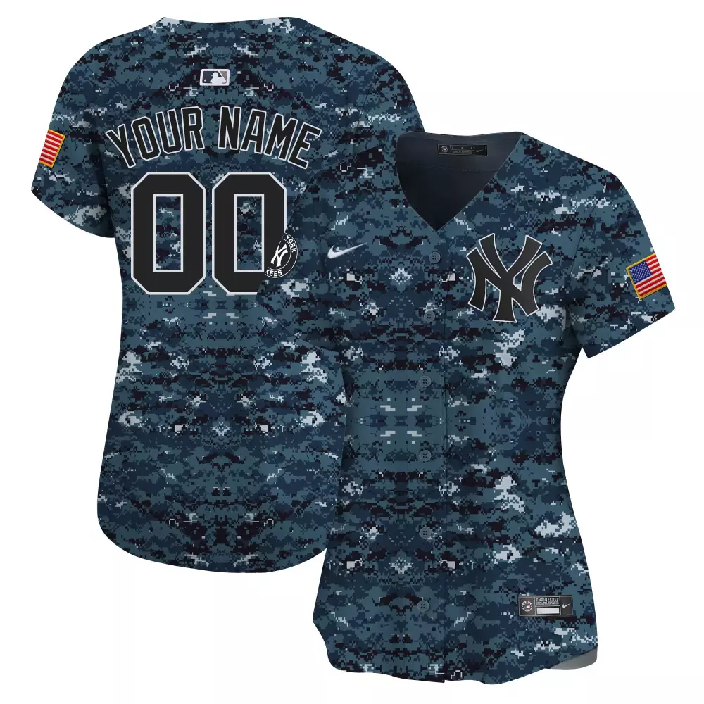 navy women new york yankees usmc alternate vapor premier limited custom jersey all stitched