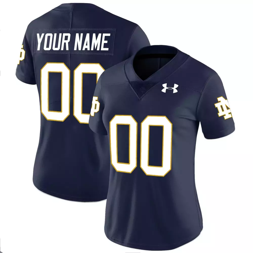 navy women notre dame fighting irish vapor limited custom jersey all stitched