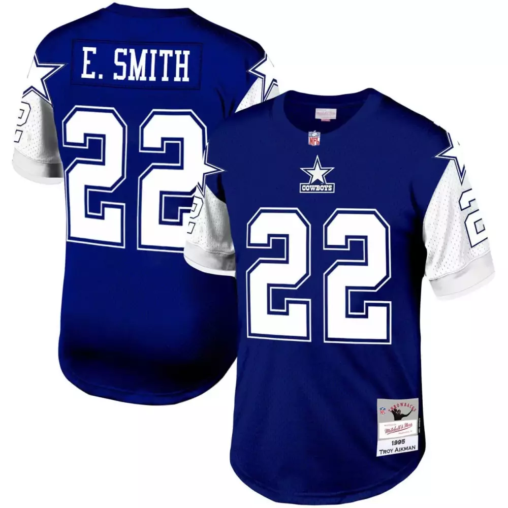 navy youth emmitt smith dallas cowboys navy 1995 legacy jersey all stitched