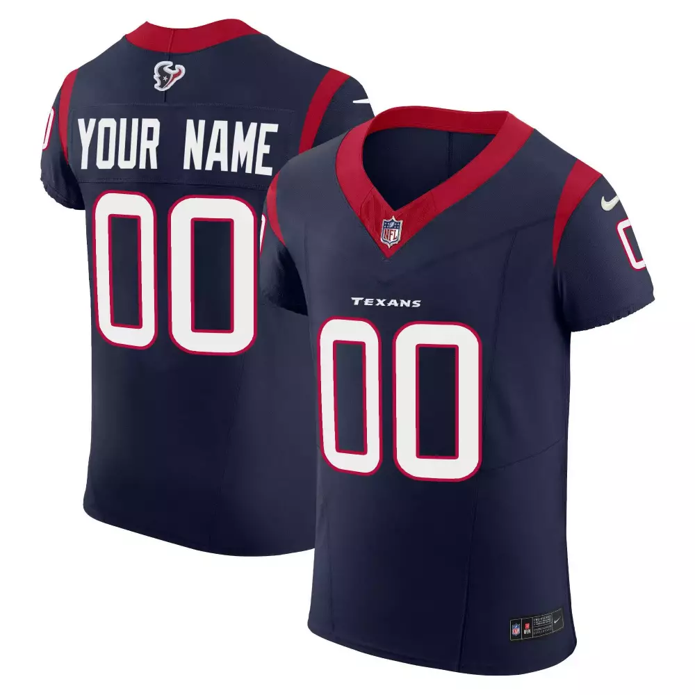 navy youth houston texans color rush legend vapor custom jersey v2 all stitched