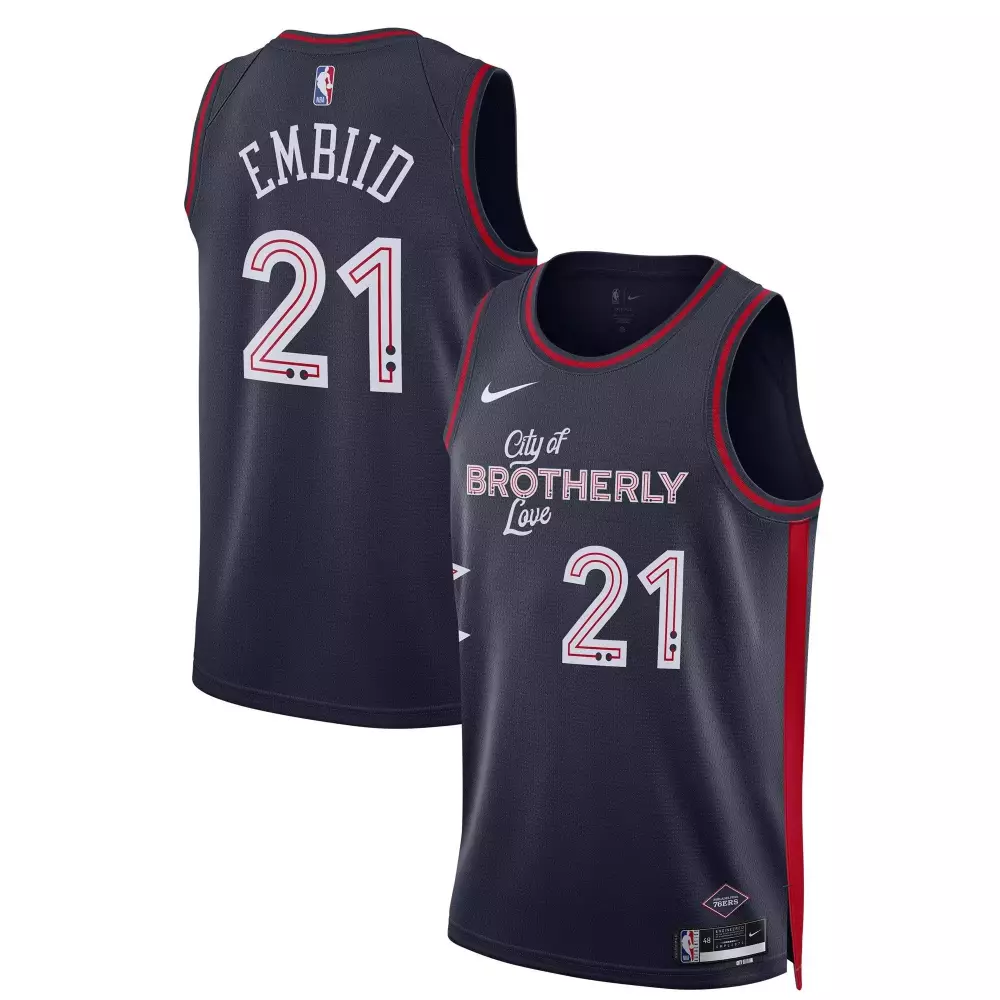 navy youth joel embiid philadelphia 76ers 202324 city edition jersey all stitched