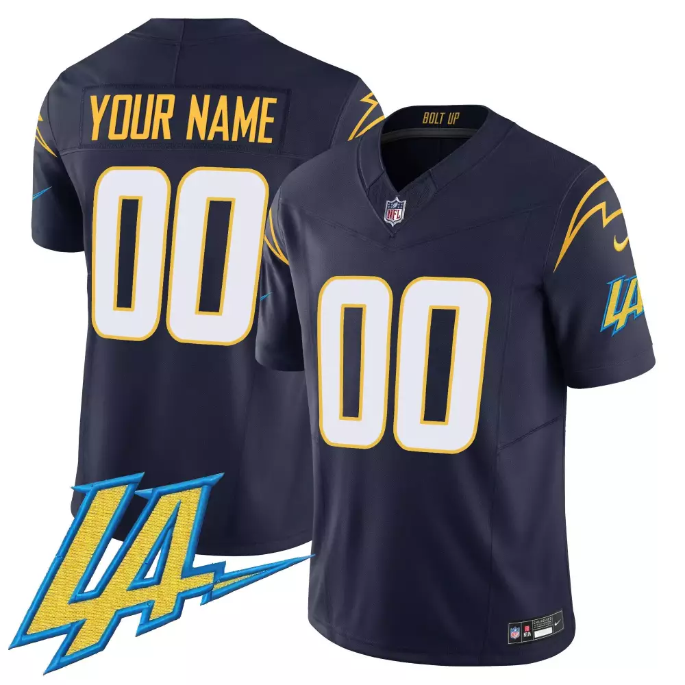 navy women los angeles chargers vapor limited custom jersey v2 all stitched