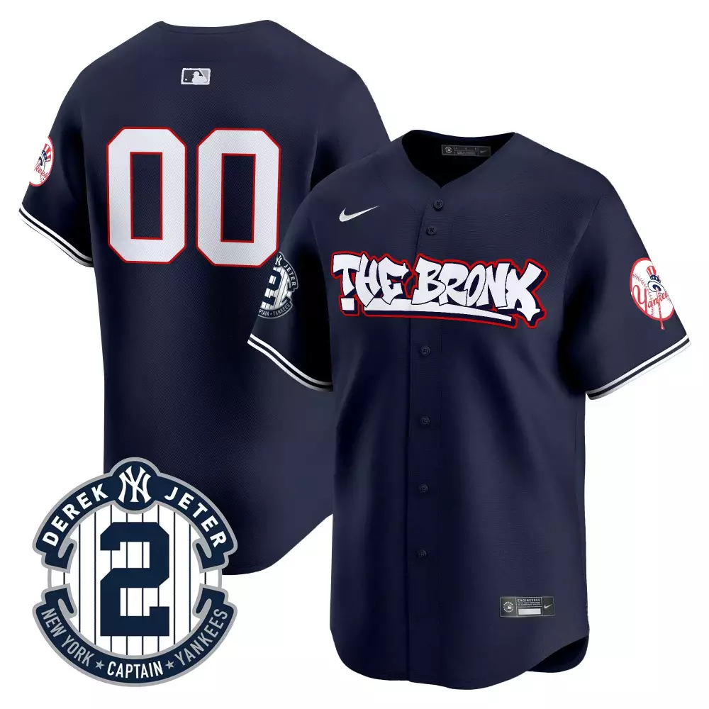 navy youth new york yankees the bronx graffiti vapor premier limited custom jersey v3 all stitched