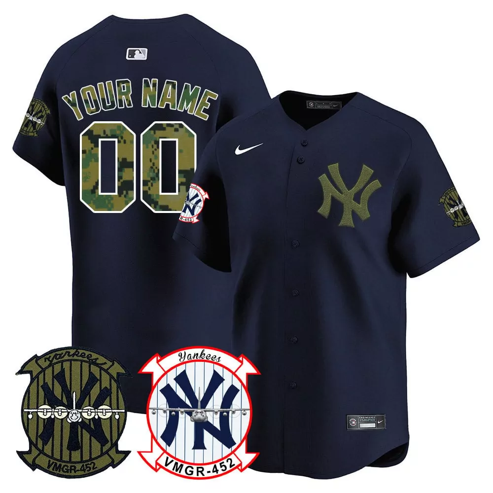 navy youth new york yankees throwback vapor premier limited custom jersey v2 all stitched