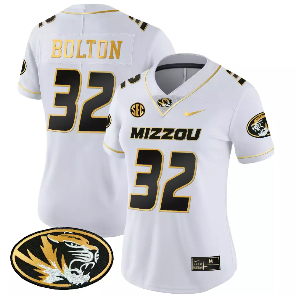 nick bolton white gold womens missouri tigers gold vapor jersey all stitched