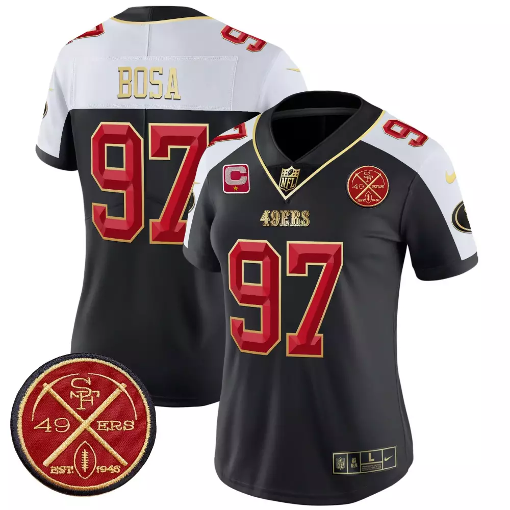 Nick Bosa San Francisco 49ers Black Alternate Vapor Jersey | Est1946 | Women's Limited Edition V2 | For Men, Women & Youth