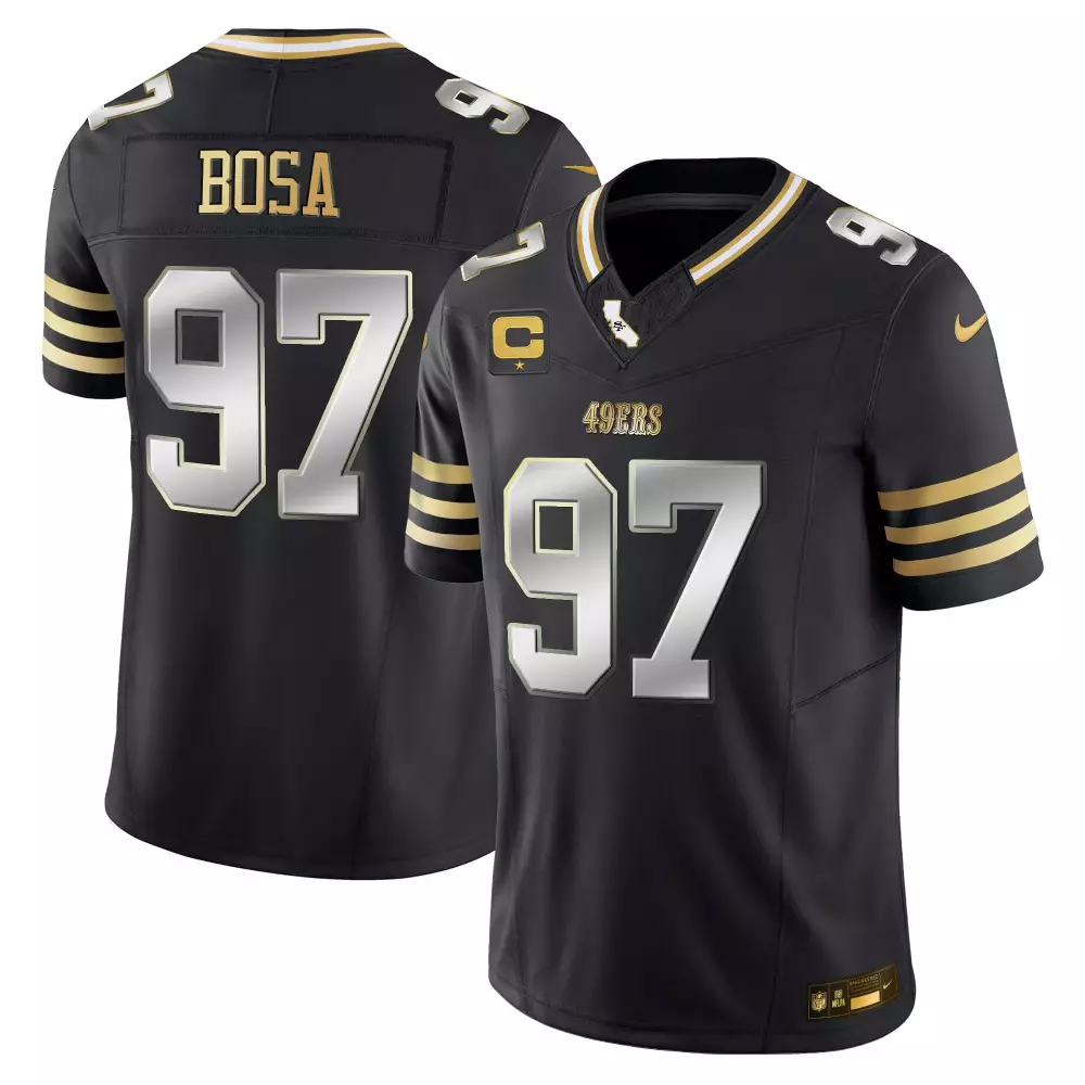 Nick Bosa San Francisco 49ers Black Gold Men's Super Bowl LVIII Jersey | Stitched Vapor Fan Gear | For Men, Women & Youth