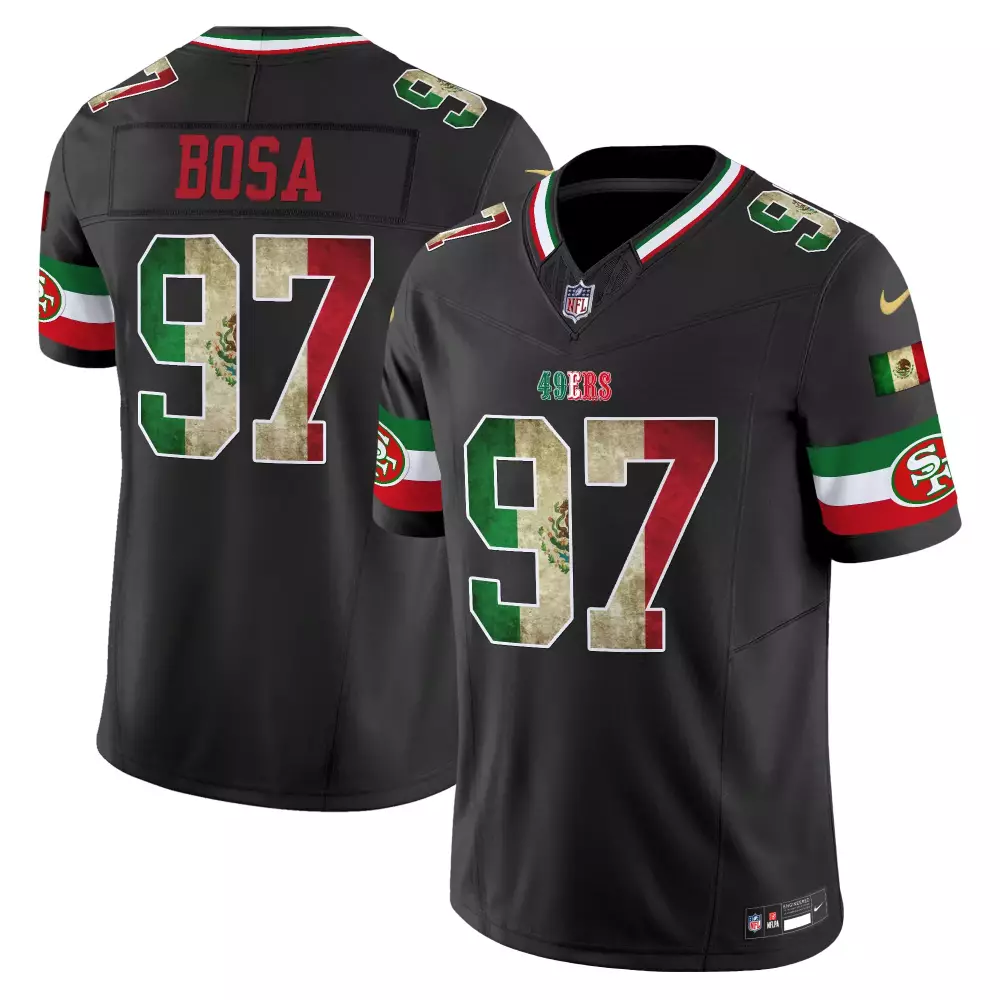 Nick Bosa San Francisco 49ers Black Men's Mexico Jersey | Stitched Vapor Limited Edition | For Men, Women & Youth