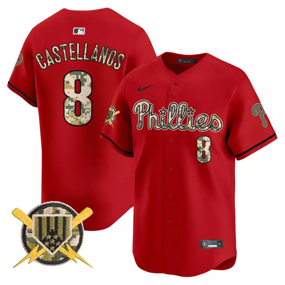 nick castellanos black mens phillies armed forces day vapor premier limited jersey all stitched