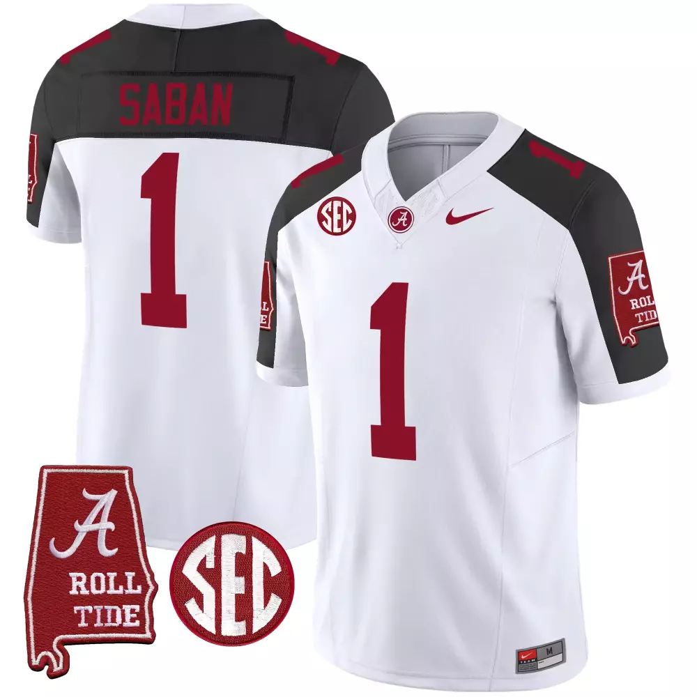nick saban inverted mens alabama crimson tide vapor limited jersey v5 alabama map all stitched
