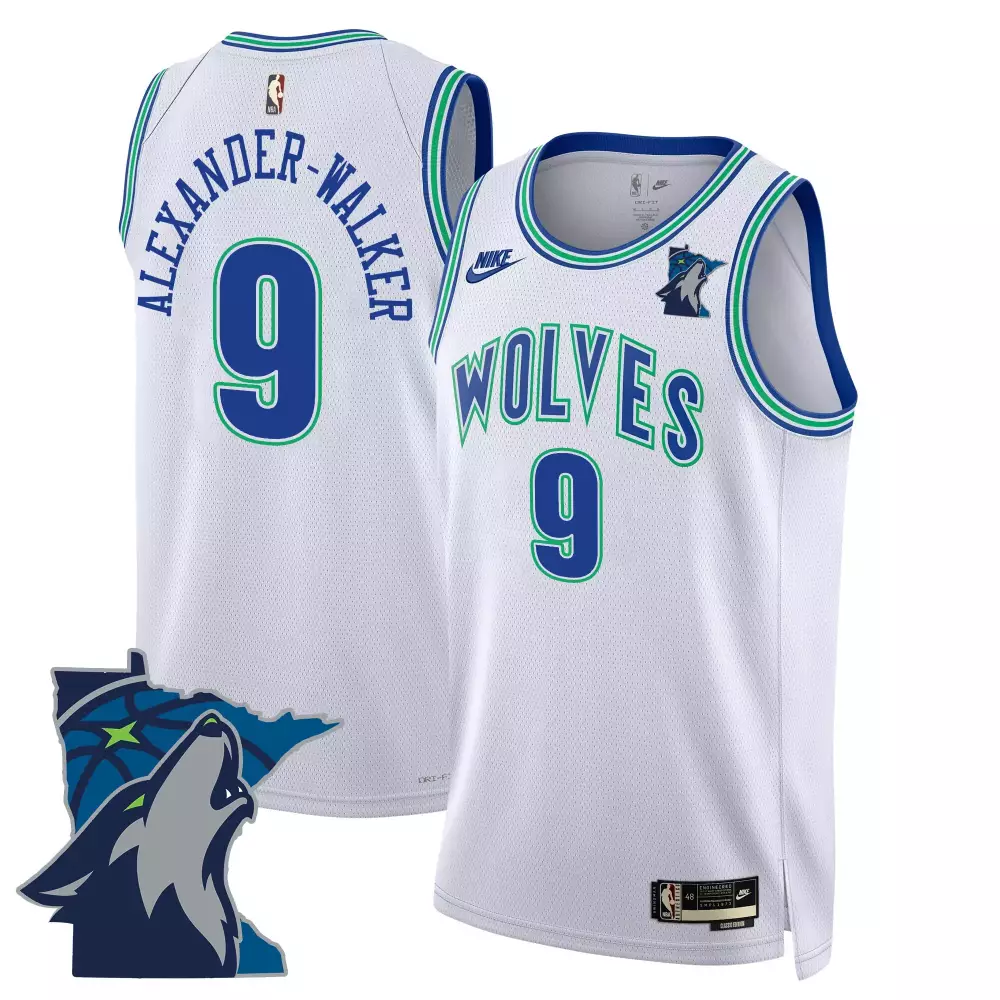 nickeil alexanderwalker black gold mens minnesota timberwolves swingman jersey v3 all stitched